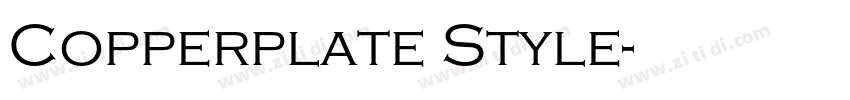 Copperplate Style字体转换